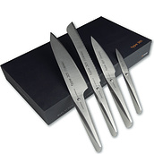 Noże szefa kuchni, nóż do pieczywa i nóż do obierania Type 301 4 el.