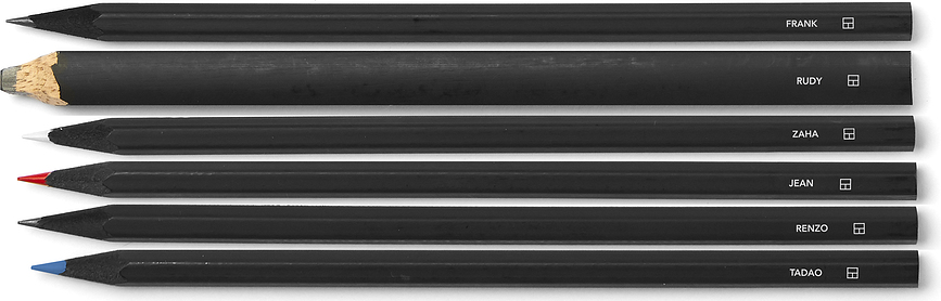 Architect Pencils Box Set Olovke i skalirano ravnalo 7 dijelova