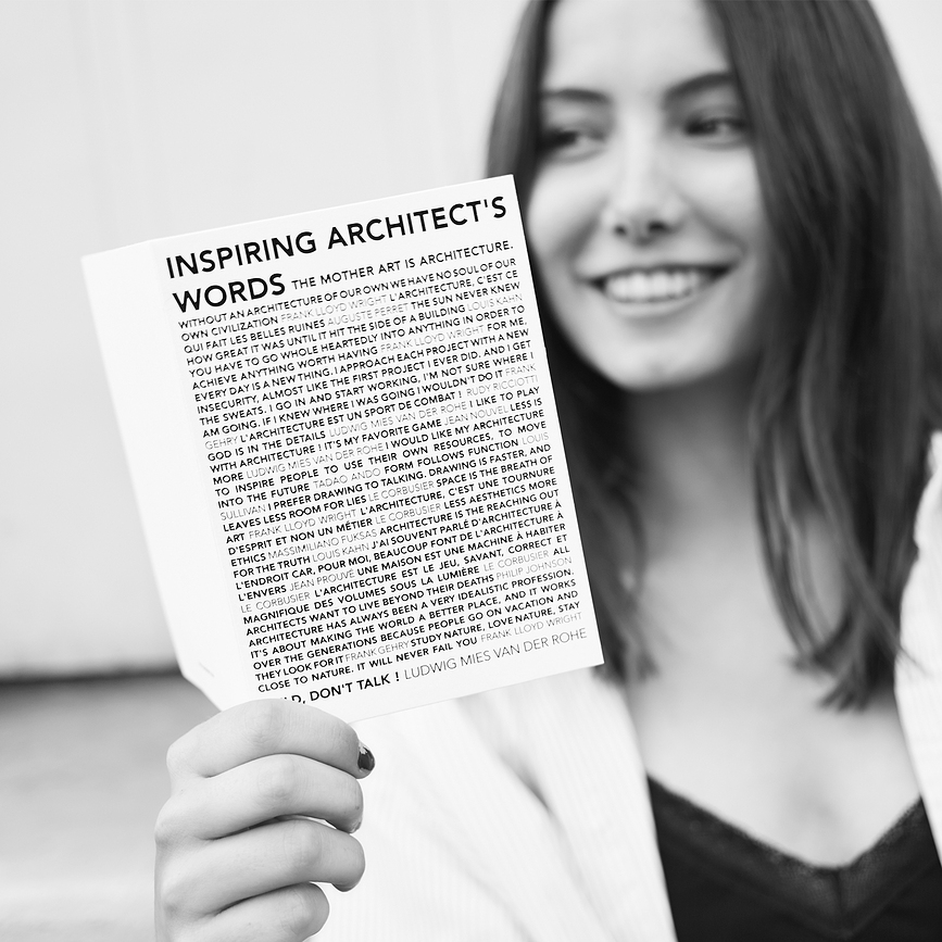 Architects Quotes Carte avec enveloppe, motif The Mother Art