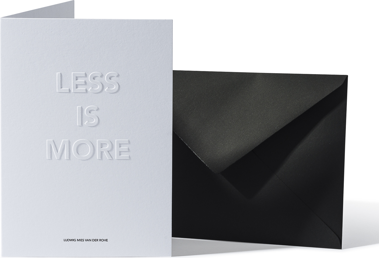 Architects Quotes Less Is More Karte mit Umschlag