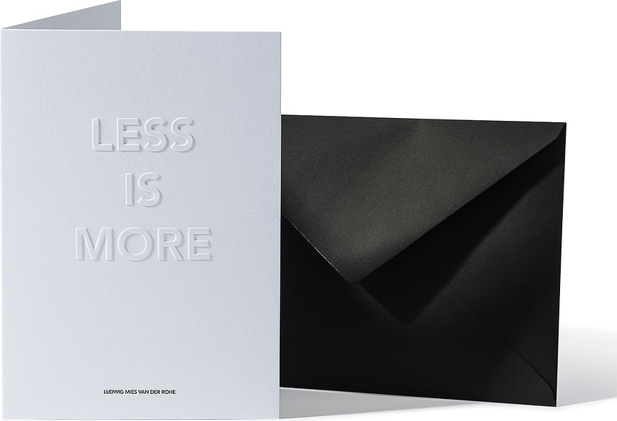 Architects Quotes Less Is More Ümbrikuga kaart