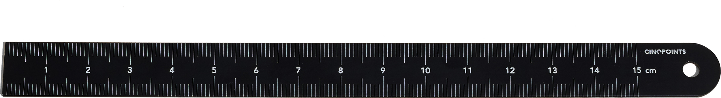 Cinqpoints Lineal 15 cm aus Aluminium