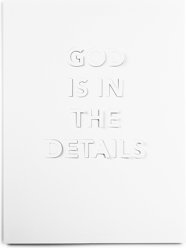 God Is In The Details Poster 30 x 40 cm weiß