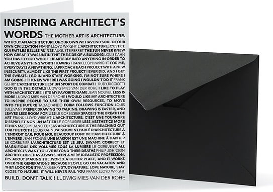 Kartka z kopertą Architects Quotes Inspiring Words