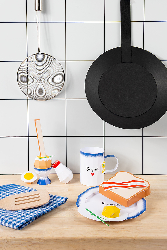 Kit de Manualidades de papel Paperfood, modelo Café Au Lait