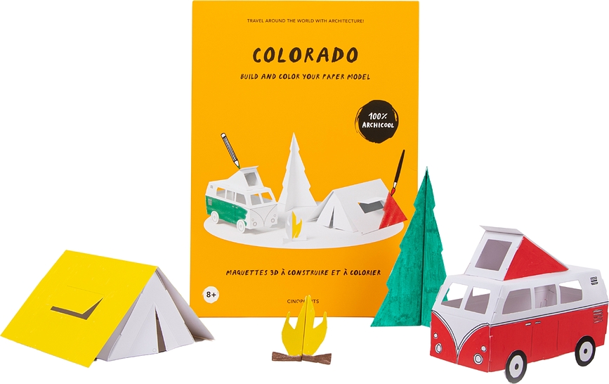Kit di costruzione Modello Colorado di carta, da colorare e assemblare