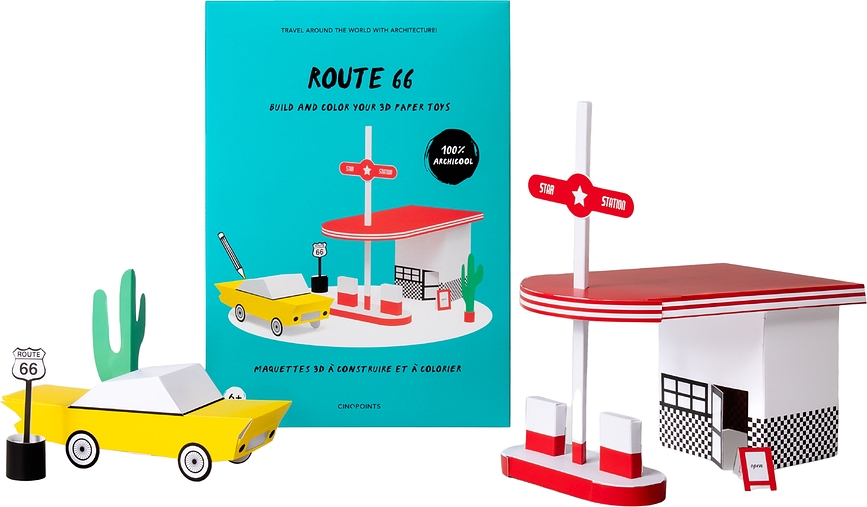 Model Route 66 Set za sestavljanje in barvanje, papirnat