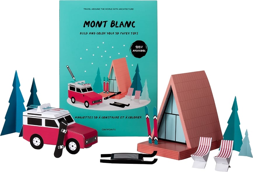 Mont Blanc Σετ Κατασκευής, χάρτινο μοντέλο, για συναρμολόγηση και χρωματισμό