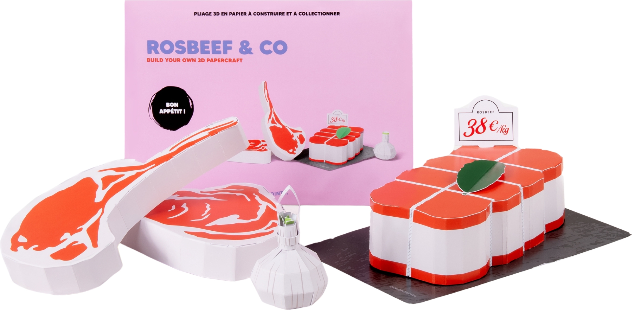 Paperfood Bastelset aus Papier, Motiv Roastbeef