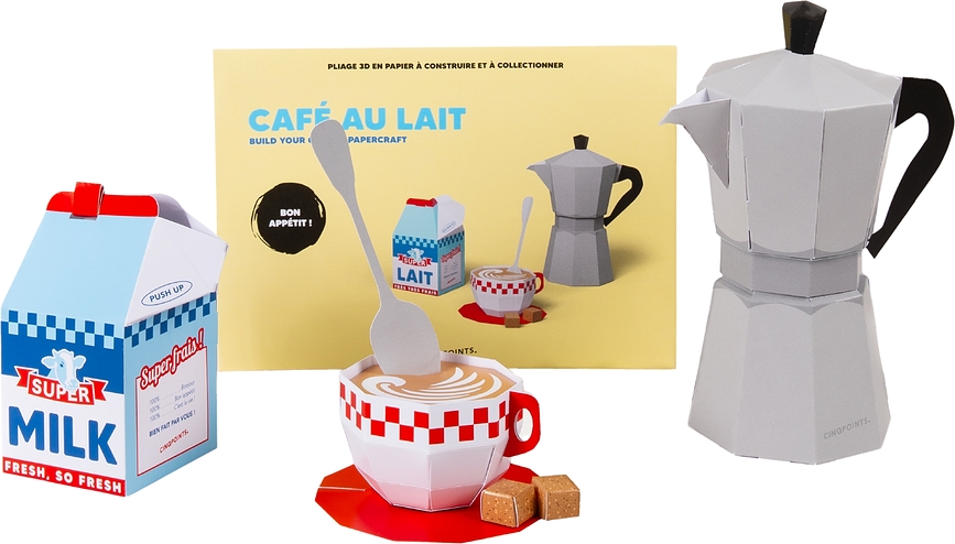 Paperfood Cafe Au Lait Set za sestavljanje iz papirja