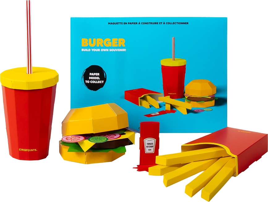 Paperfood Papirnati set za sestavljanje, motiv Burger