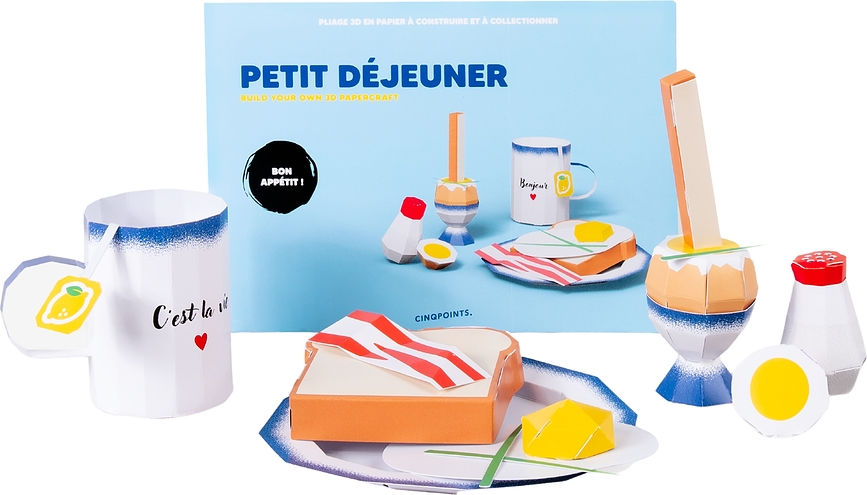 Paperfood Petit Dejeuner Set za sestavljanje iz papirja