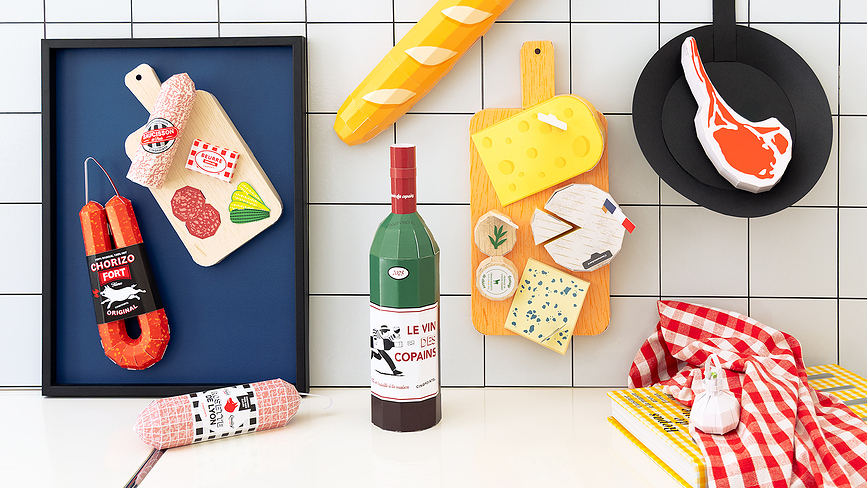 Paperfood Cafe Au Lait Set za sestavljanje iz papirja