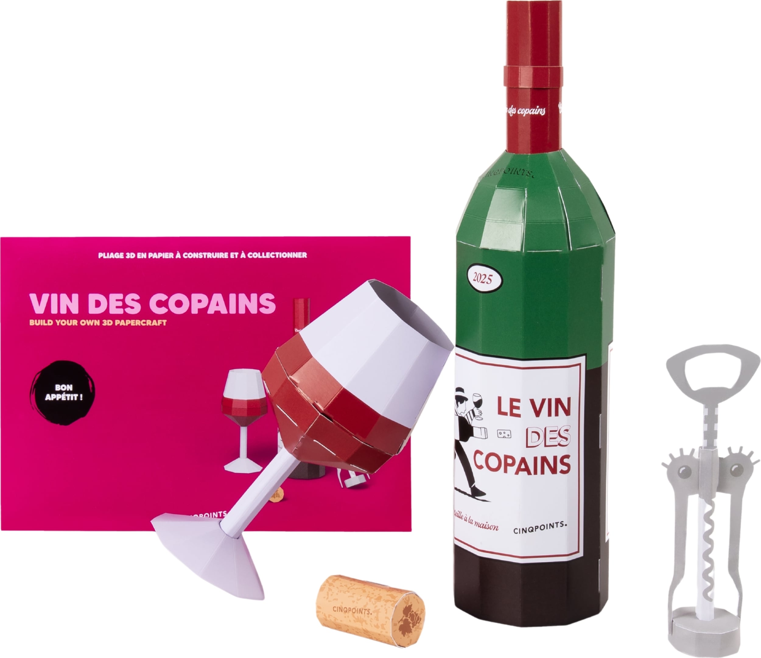 Paperfood Vin Des Copains Papier-Bastelset
