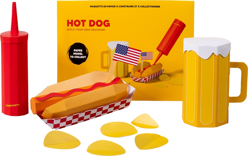 Papīra konstruktors Paperfood hotdogi