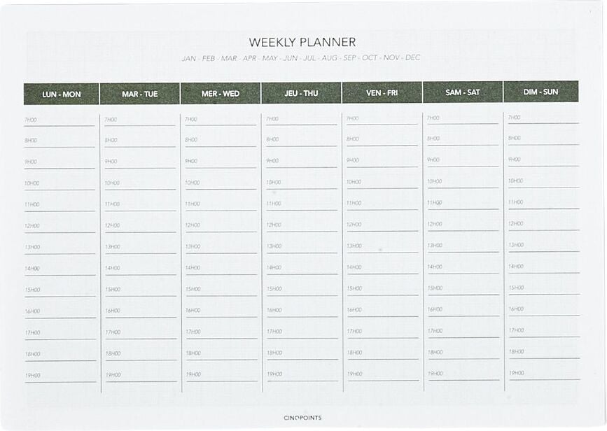Planificador Semanal Cinqpoints, A5