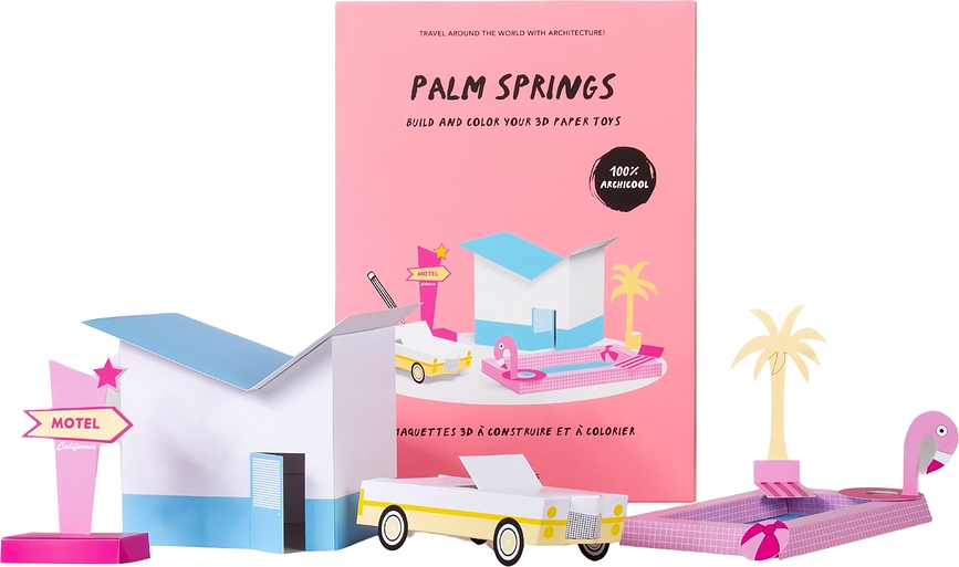 Sada Model Palm Springs, k sestavení z papíru a vybarvování