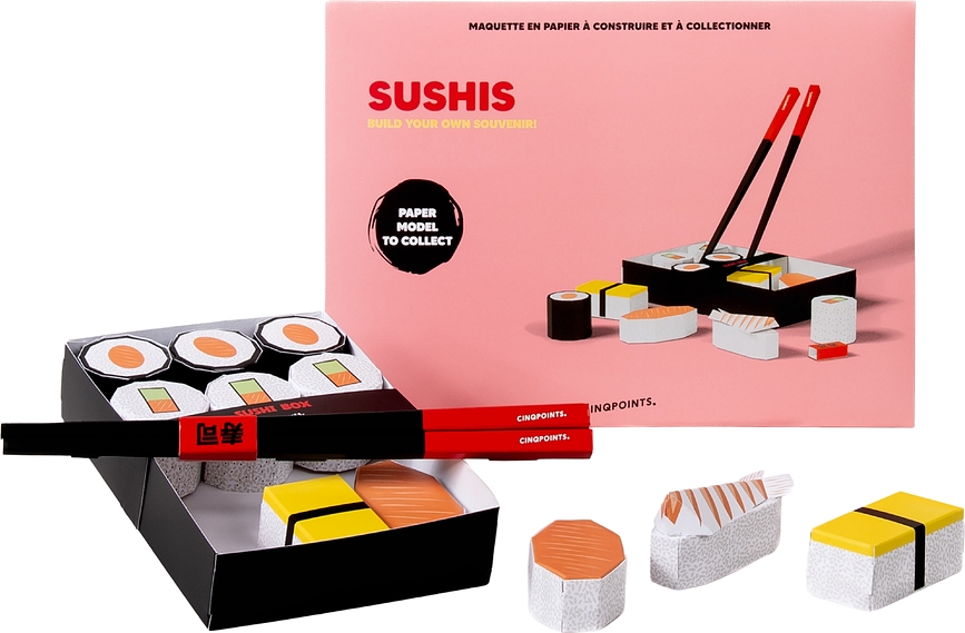 Sada na skládání z papíru Paperfood sushi
