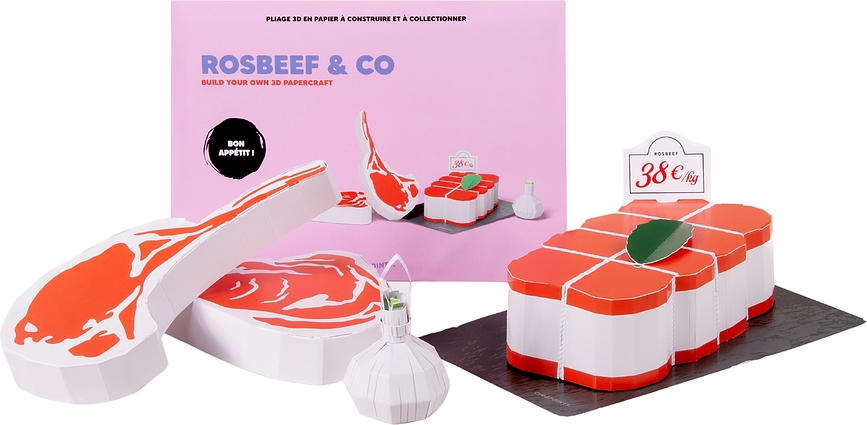 Sada pro skládání z papíru Paperfood, motiv Rosbeef