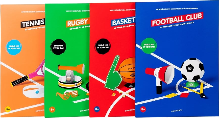 Kit de Papercraft Paperclub Tennis, para construir