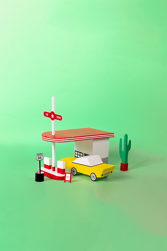 Kawaii Shop Μοντέλο Χειροτεχνίας, χάρτινο, για συναρμολόγηση και χρωματισμό