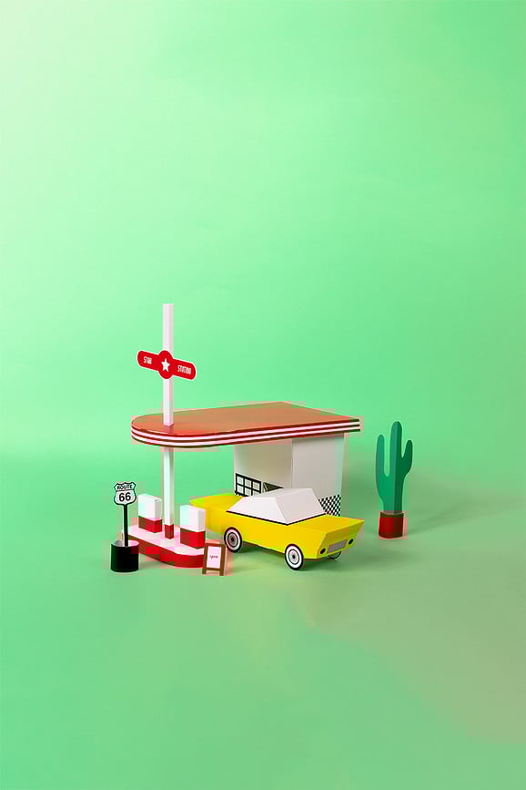 Kawaii Shop Papirnati Model Set za slaganje i bojanje