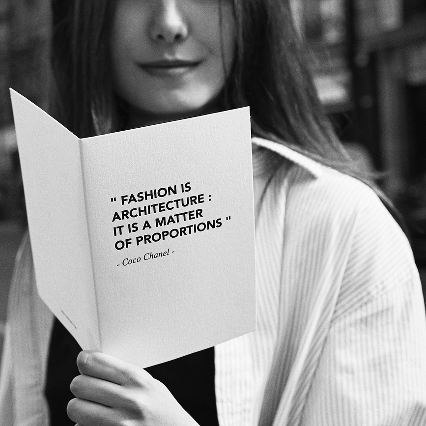 Tarjeta con sobre Citas de Arquitectos, The Mother Art