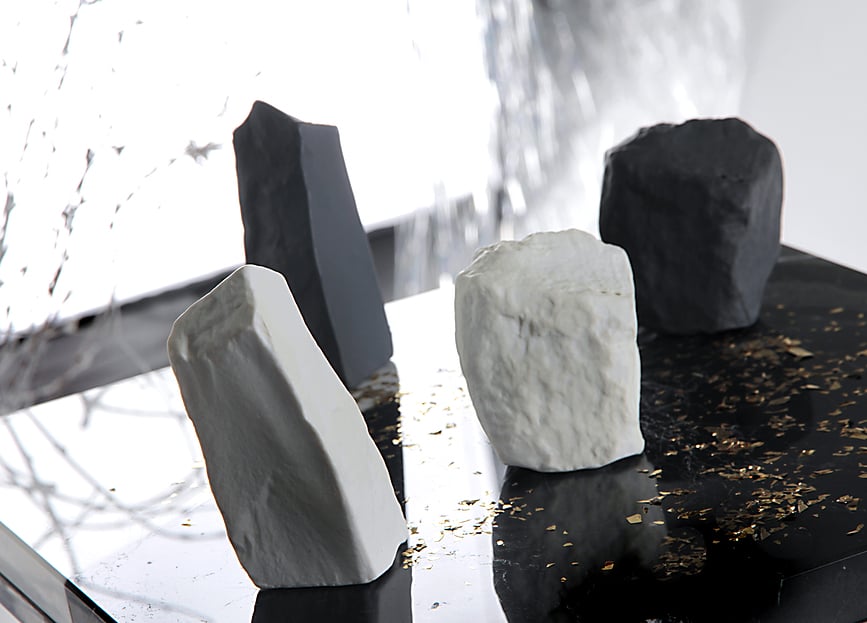 Rock & Salt Set Salière et Poivrière, blanches