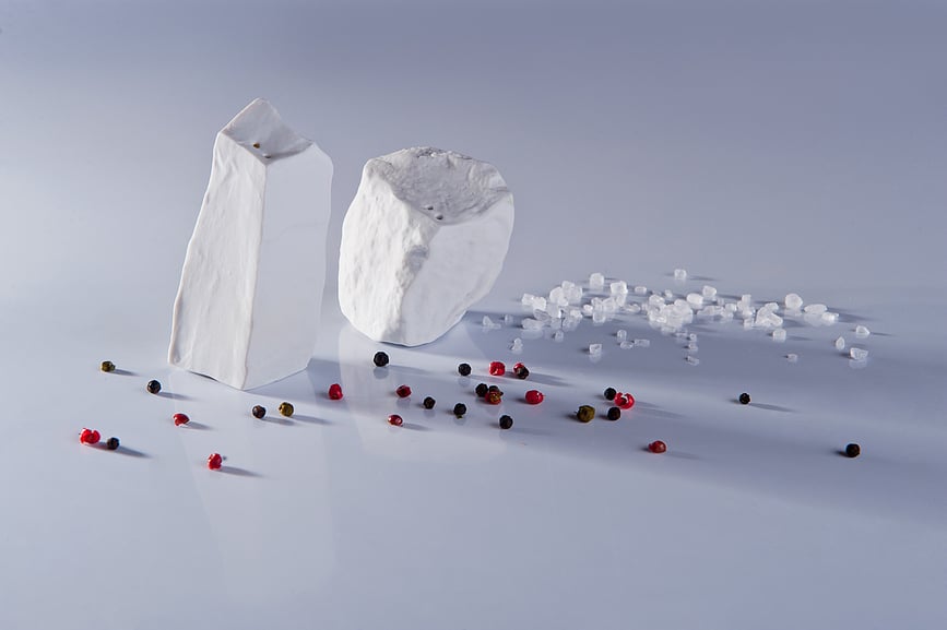 Rock & Salt Set Salière et Poivrière, blanches