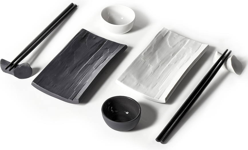 Juego de sushi Natura, blanco