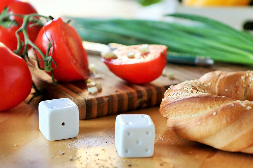 Set Soljenka i Paprenka kockasti 2 kom.