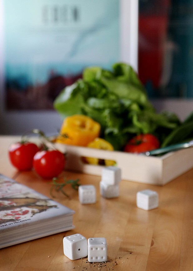 Set Soljenka i Paprenka kockasti 2 kom.