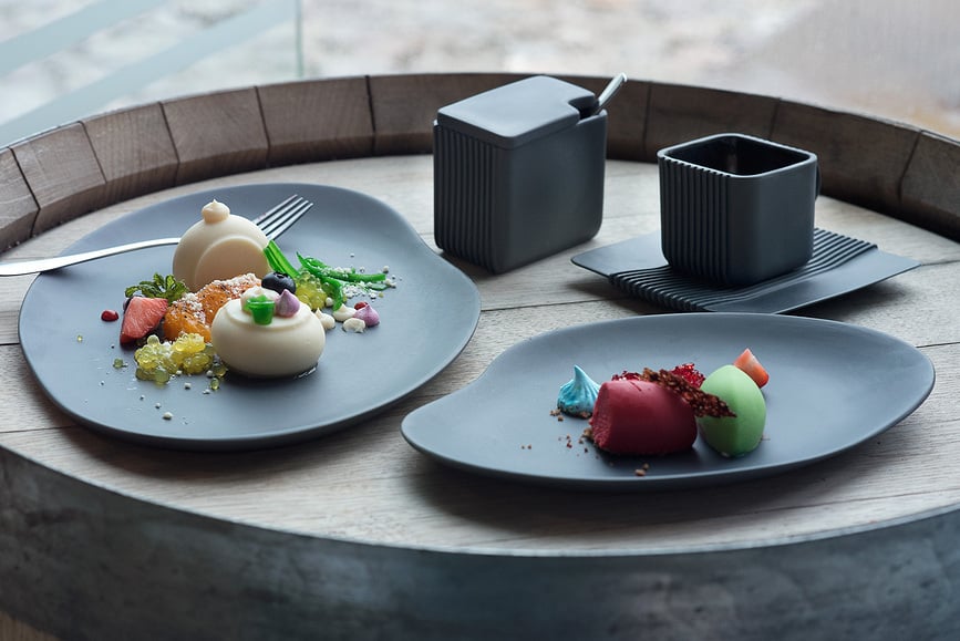 Taza con Plato System, blanca