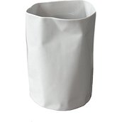 Ćmielów Bent vase low white