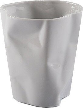 Ćmielów Tasse froissée, grande, blanche