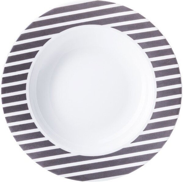 Cosmopolitan Mix & Match Tiefer Teller 22,5 cm schwarze Streifen