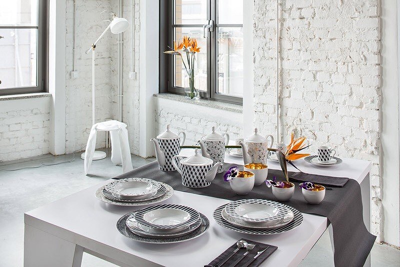 Plato Hondo Cosmopolitan, 22,5 cm, Mix & Match, estampado de rosa negra