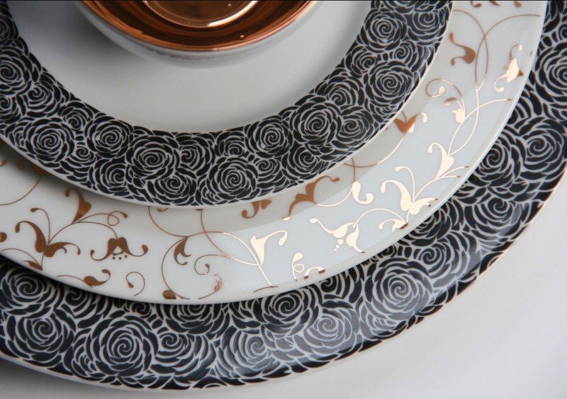 Plato de Postre Cosmopolitan, 19 cm, estampado de cubos Mix & Match