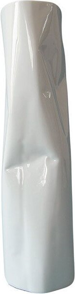 Vase déformé, haut, blanc