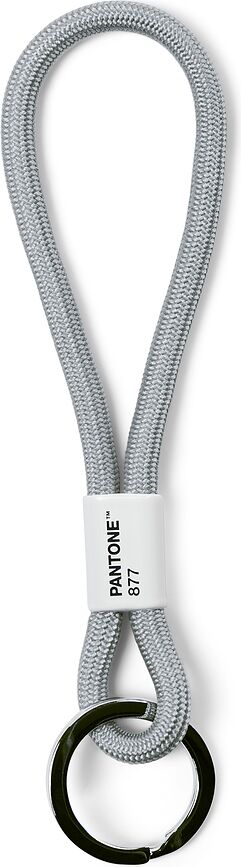 Cordón para llaves Pantone, corto, plateado