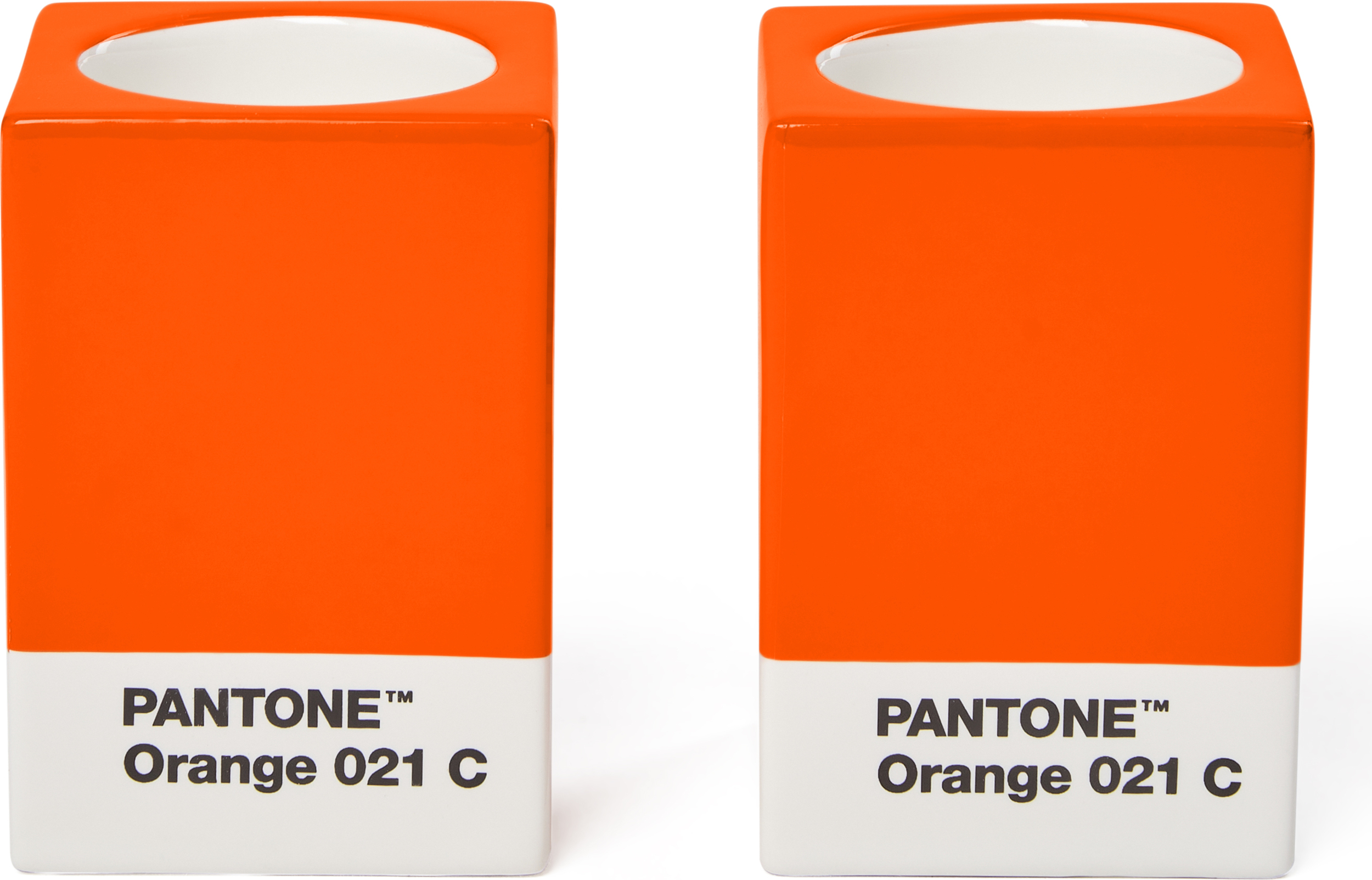 Pantone Kerzenhalter für Stabkerzen oder Teelichter, orange, 2 St.