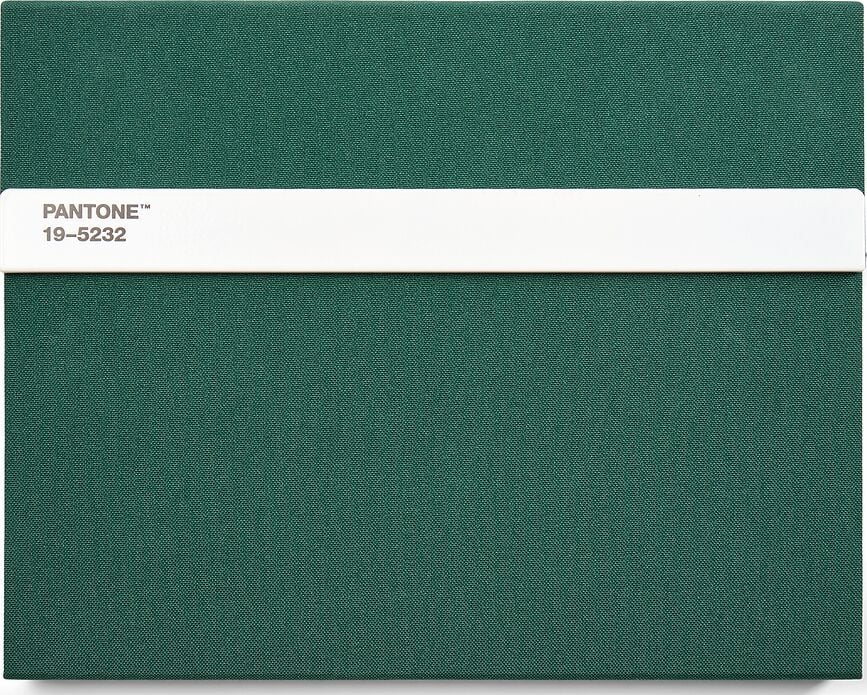 Pantone L Skicirka s svinčnikom, 160 strani, temno zelena, črtasta, 100 g/m²