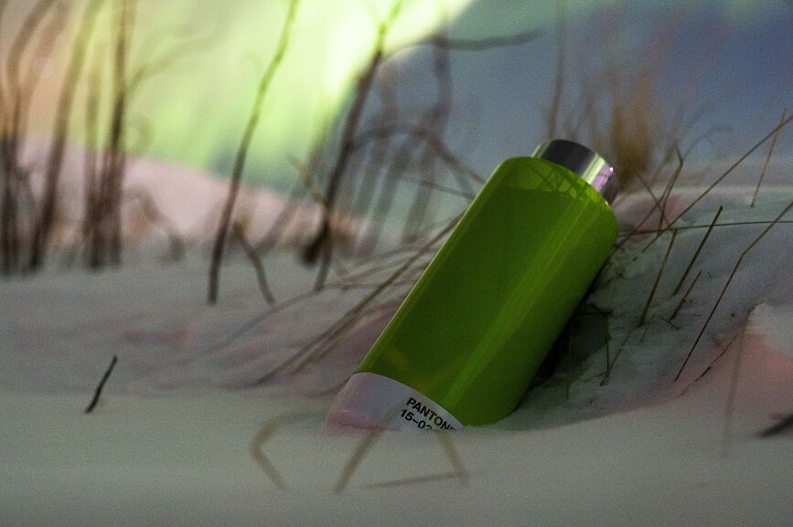 Pantone Termo steklenica, 530 ml, rdeča