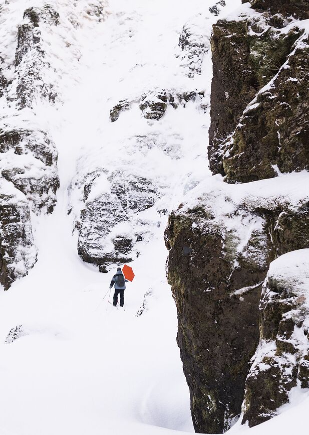 Pantone Travel Dežnik, rumen, z etuijem