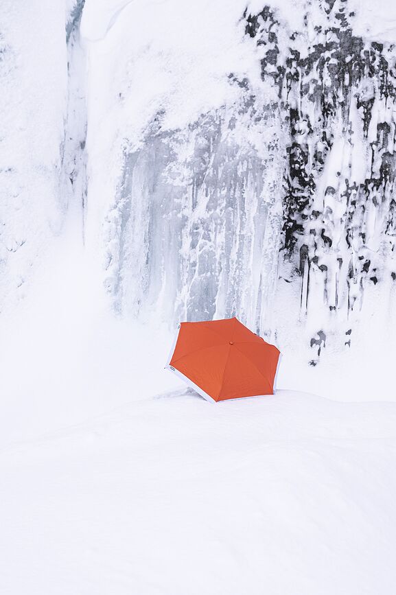 Pantone Travel Dežnik, rumen, z etuijem