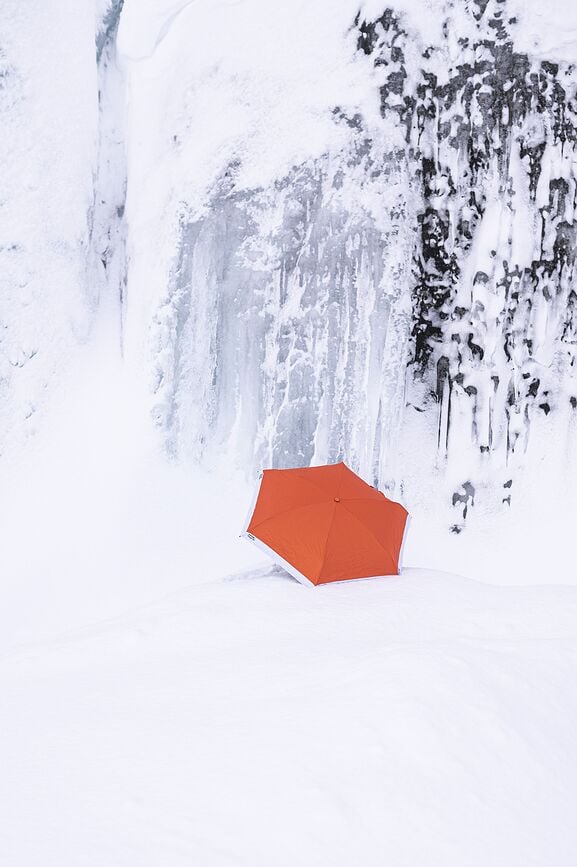 Pantone Travel Ομπρέλα, κίτρινη, με θήκη