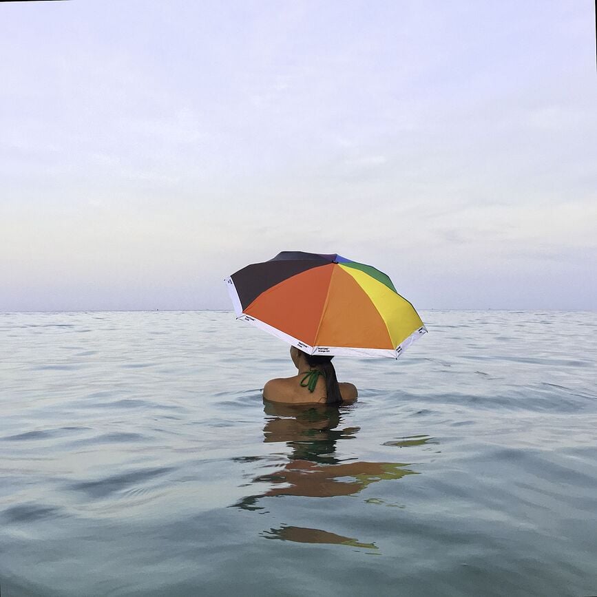 Pantone Travel Parapluie avec étui, jaune