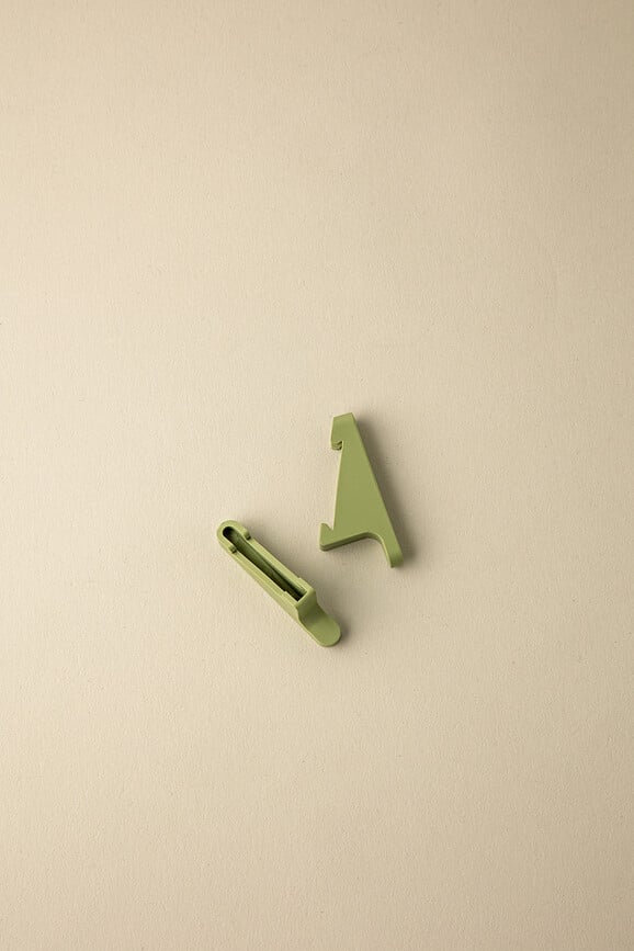 Alife Haken voor rail 8 cm, groen, 2 st.