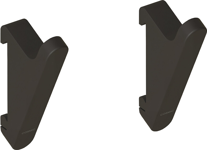 Alife krokar till skena 8 cm, svarta, 2 st