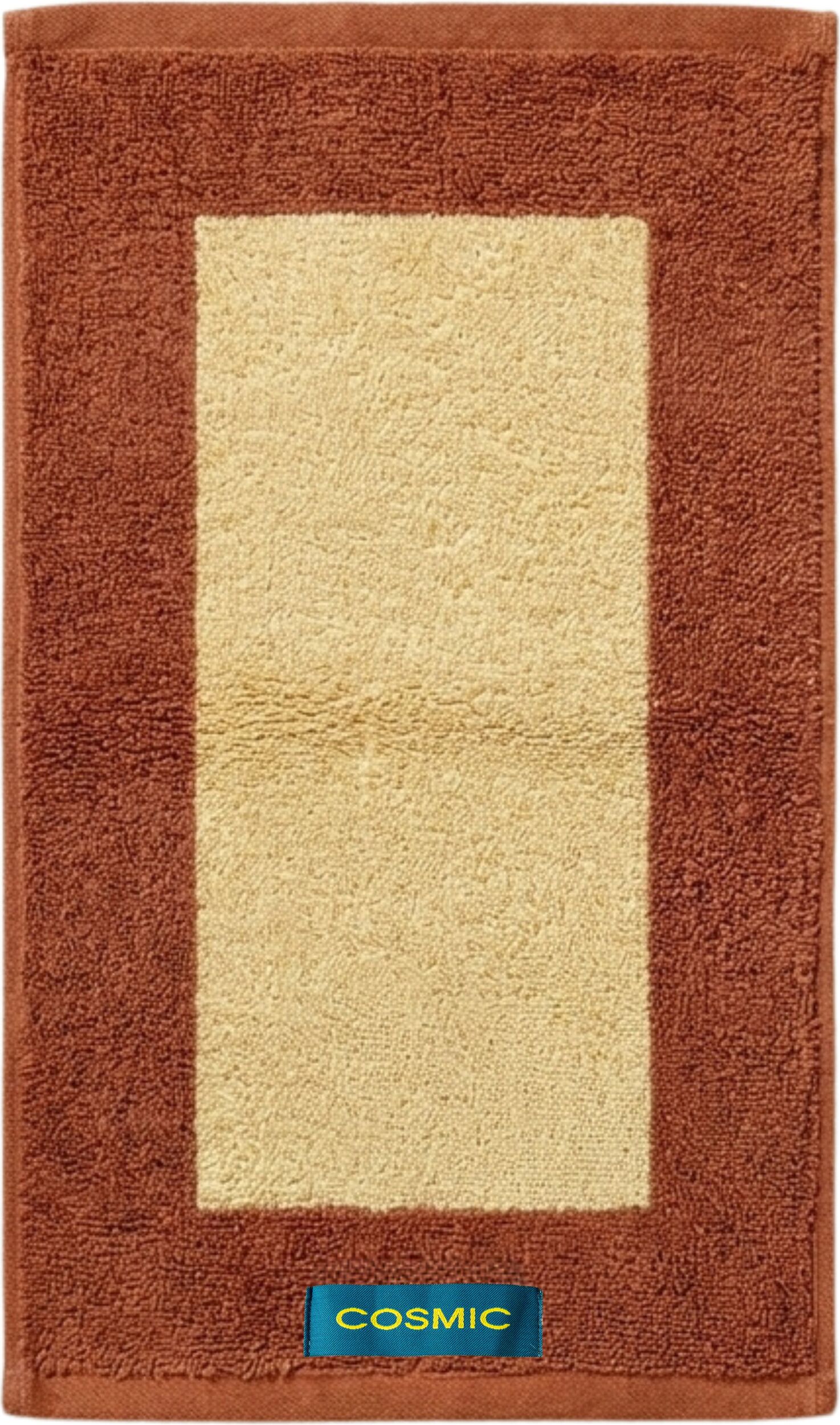 Handtuch Textil 30 x 50 cm, braun-gelb